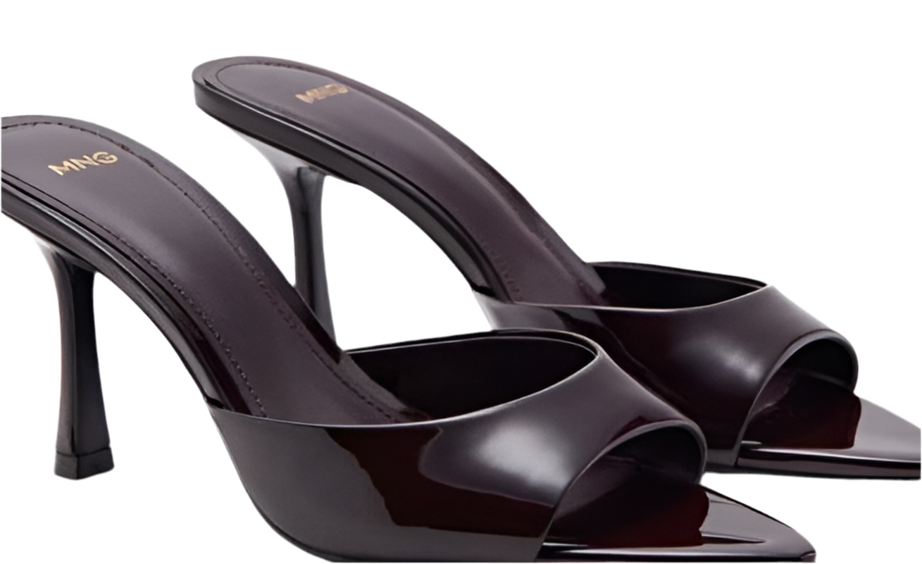 Dark Chocolate Brown Mule Heels