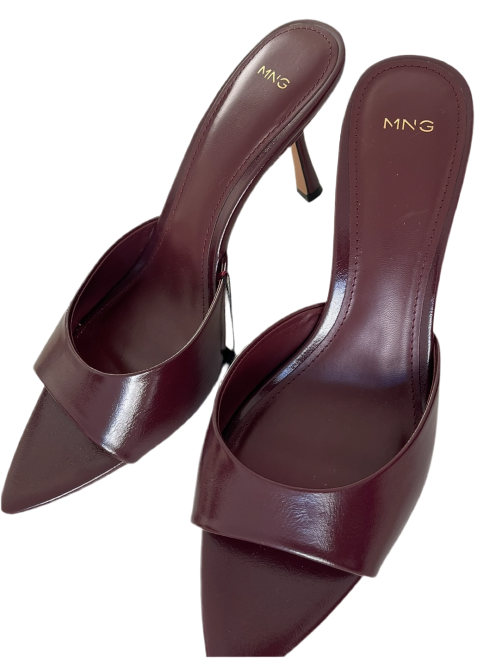 Dark Chocolate Brown Mule Heels