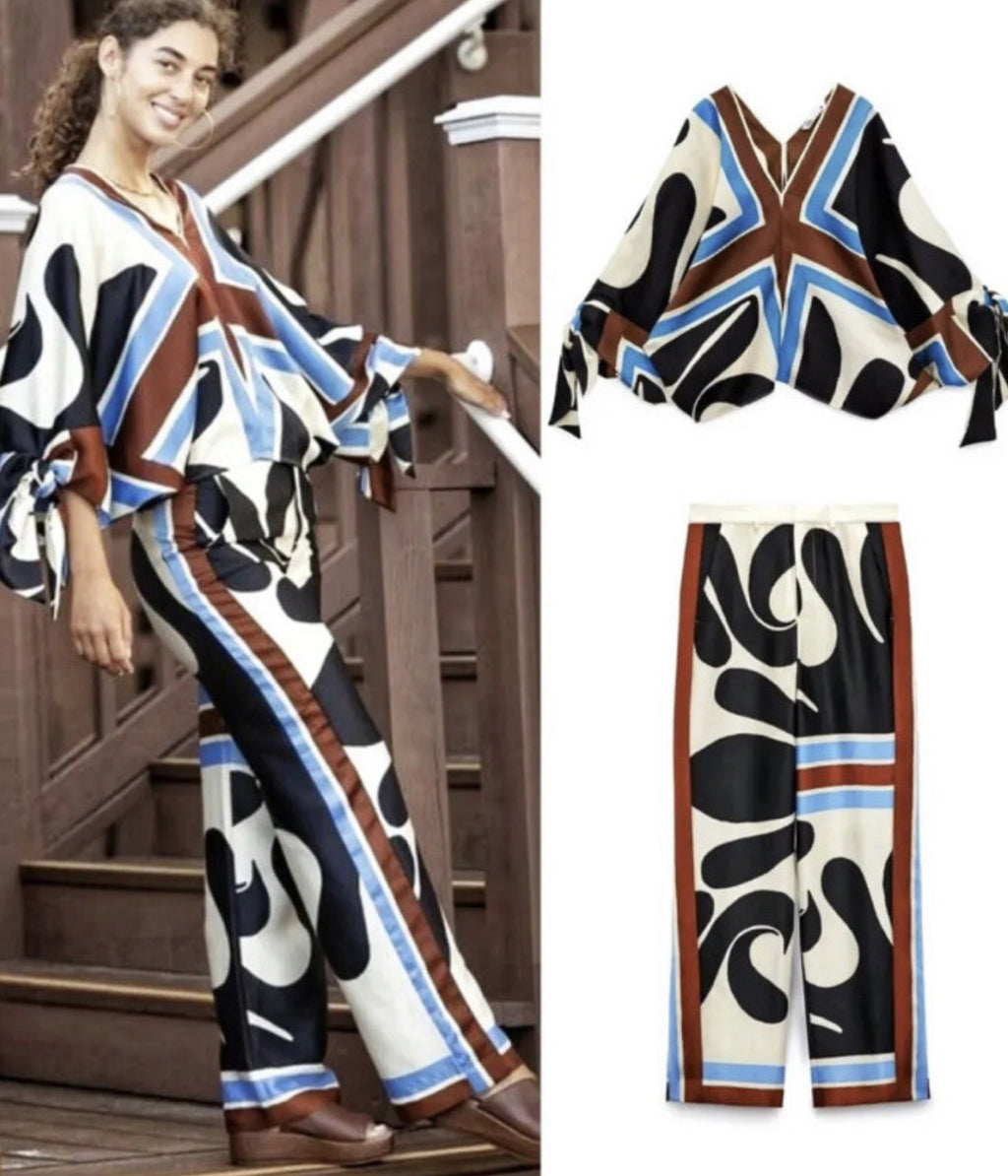 Ensemble imprimé écru Zara