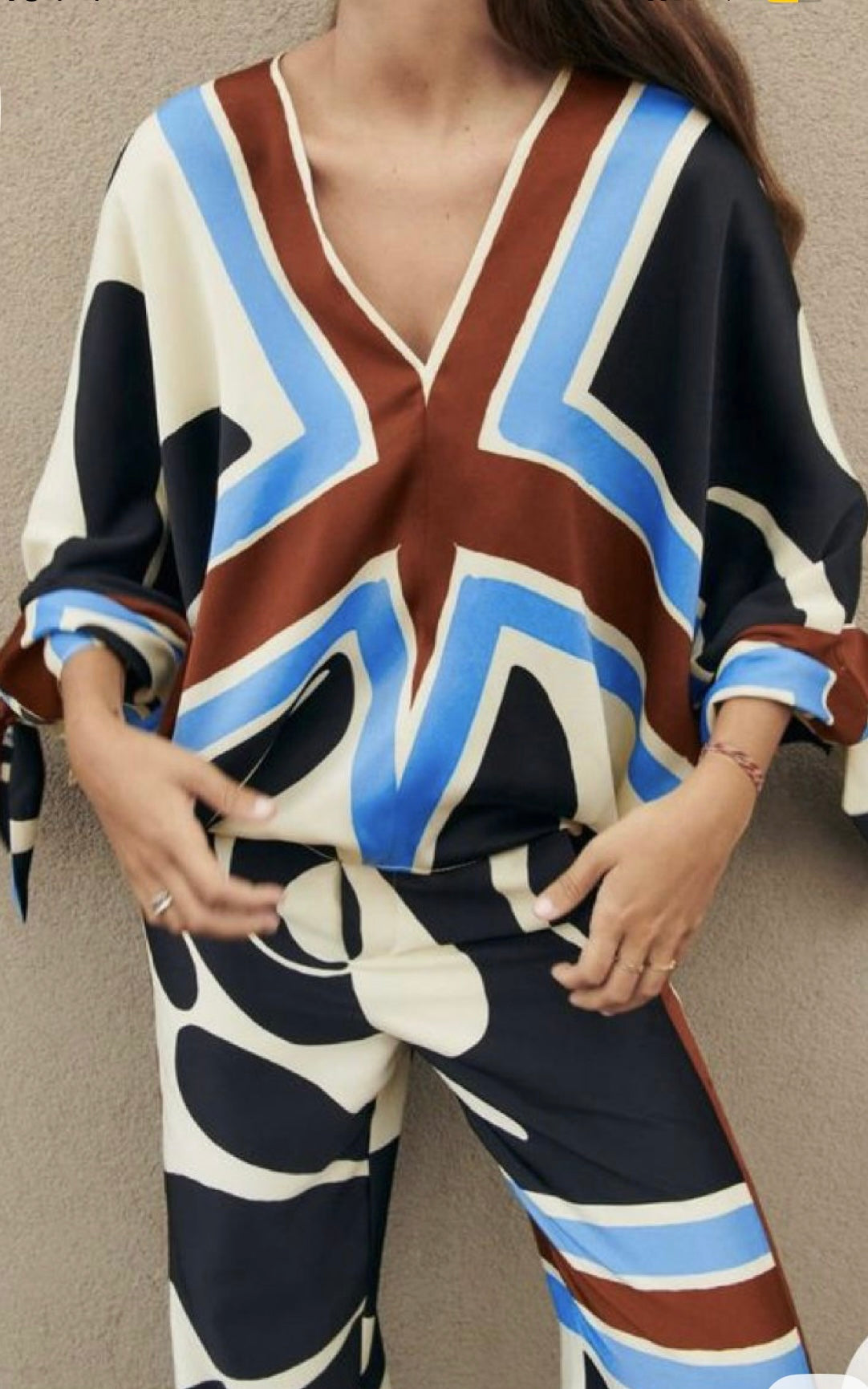 Zara Ecru Printed set