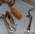 Pearl Drop Necklace & Earrings Set