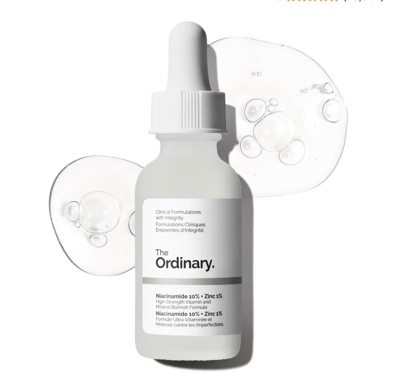 Niacinamide ya ordinaire 10% + Zinc 1% .