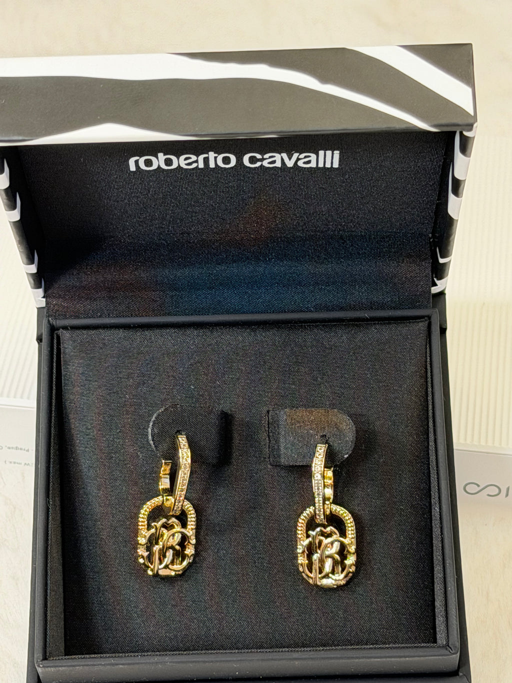 Roberto Cavalli Earrings 14k color plated
