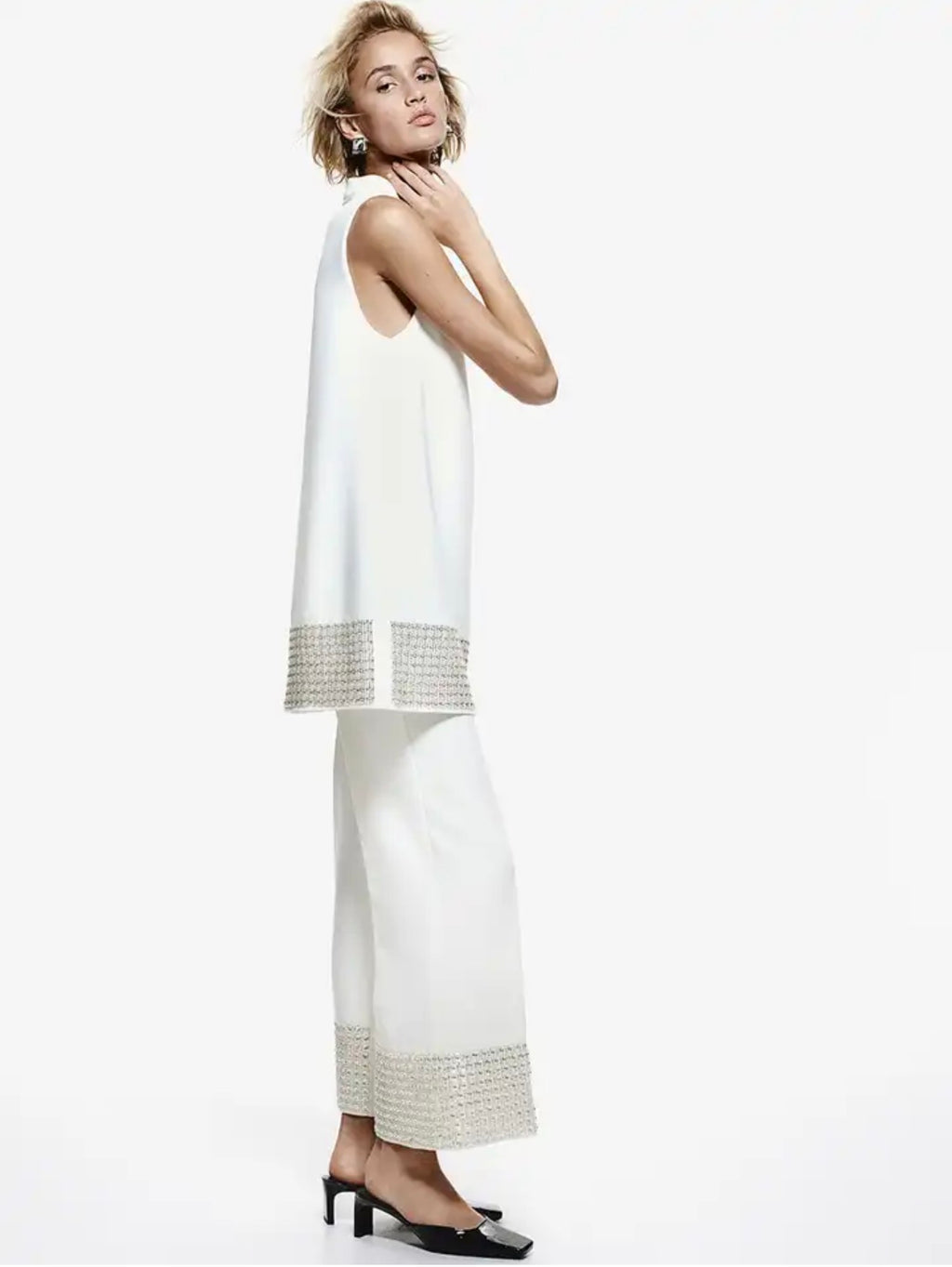 H&M EDITION Bead Embellished pants